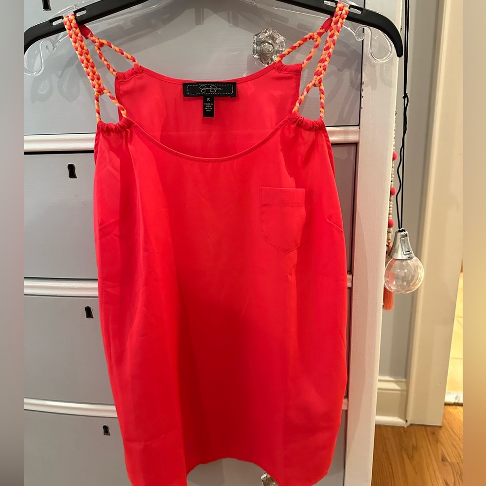 Jessica Simpson Coral Braided Strap Blouse